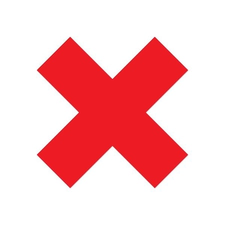 Ergomat DuraStripe Supreme 9.5inx9.5inx3.5in Xfts Red, 12PK DSV-X9.5-R-KIT